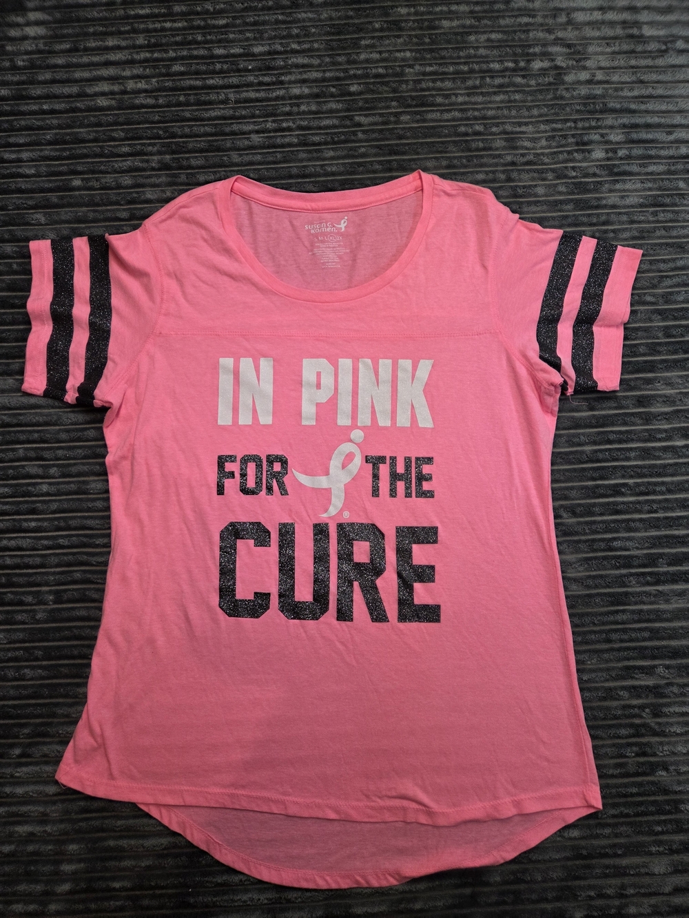 Women’s Pink Short Sleeve Graphic Tee - In Pink For The Cure